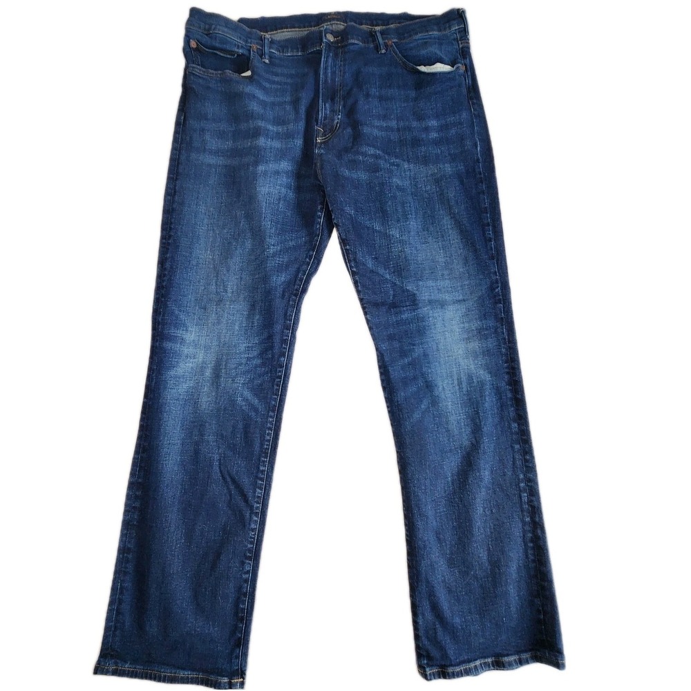 POLO RALPH LAUREN Hampton Relaxed Straight Jeans Mens 44Bx34 Blue Stretch Denim